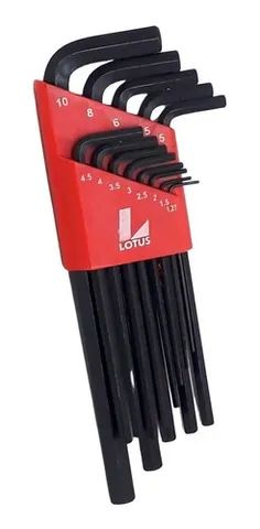 Chave Allen Longa Preta Jogo com 13 peças (1,27 a 10mm) Lotus - Foto 3