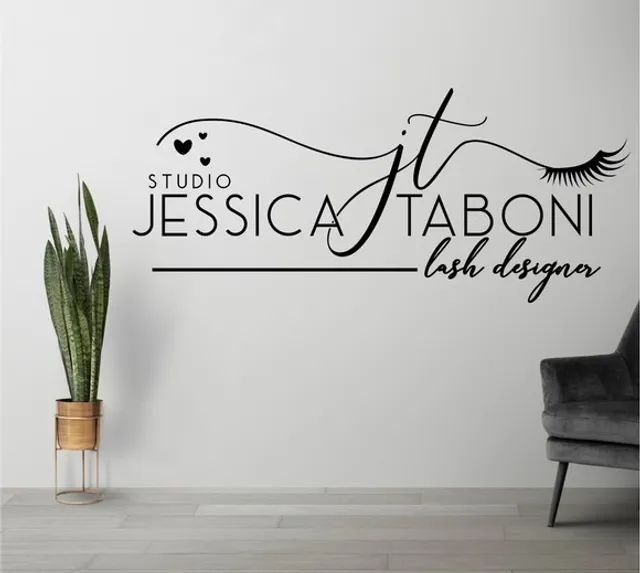 Adesivo De Parede Decorativo Logo Nome Personalizado Salão De Beleza  Boutique Ateliê L1