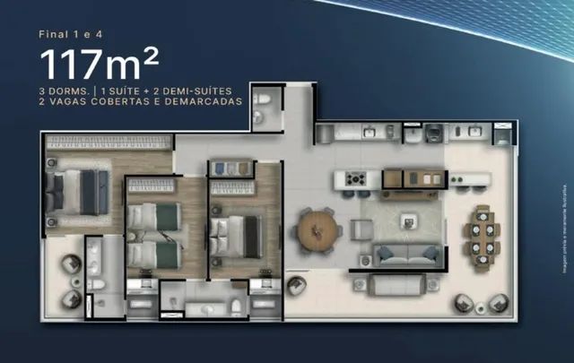Lançamento 117 m² com 3 dormitórios  - Foto 4