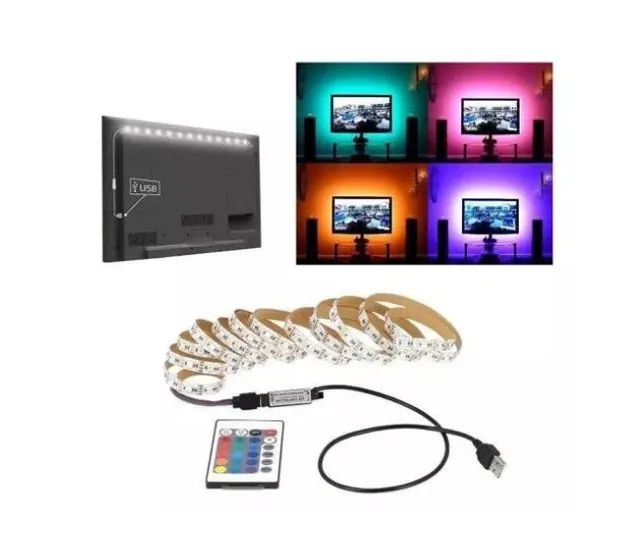Fita Led 5050 Rgb Usb 3m Tv E Pc 5 volts - Foto 5