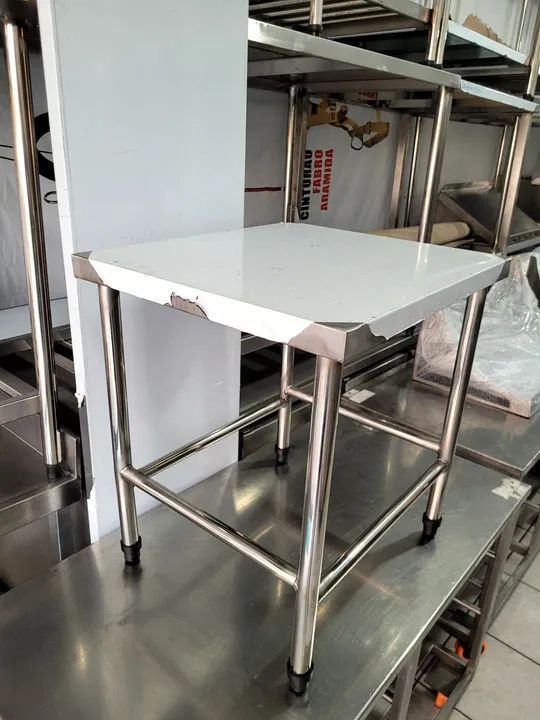 Mesa de Aço Inox para Cozinha Industrial - Nova! - Foto 2