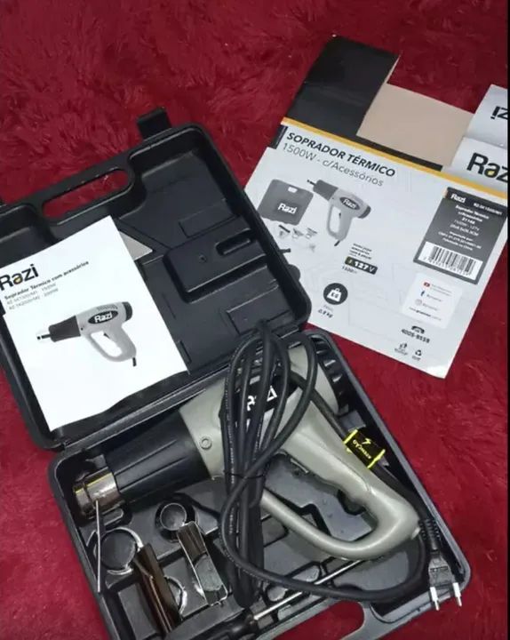 Soprador  Térmico -  Maleta e Acessórios - Pistol de Ar Quente - Foto 3