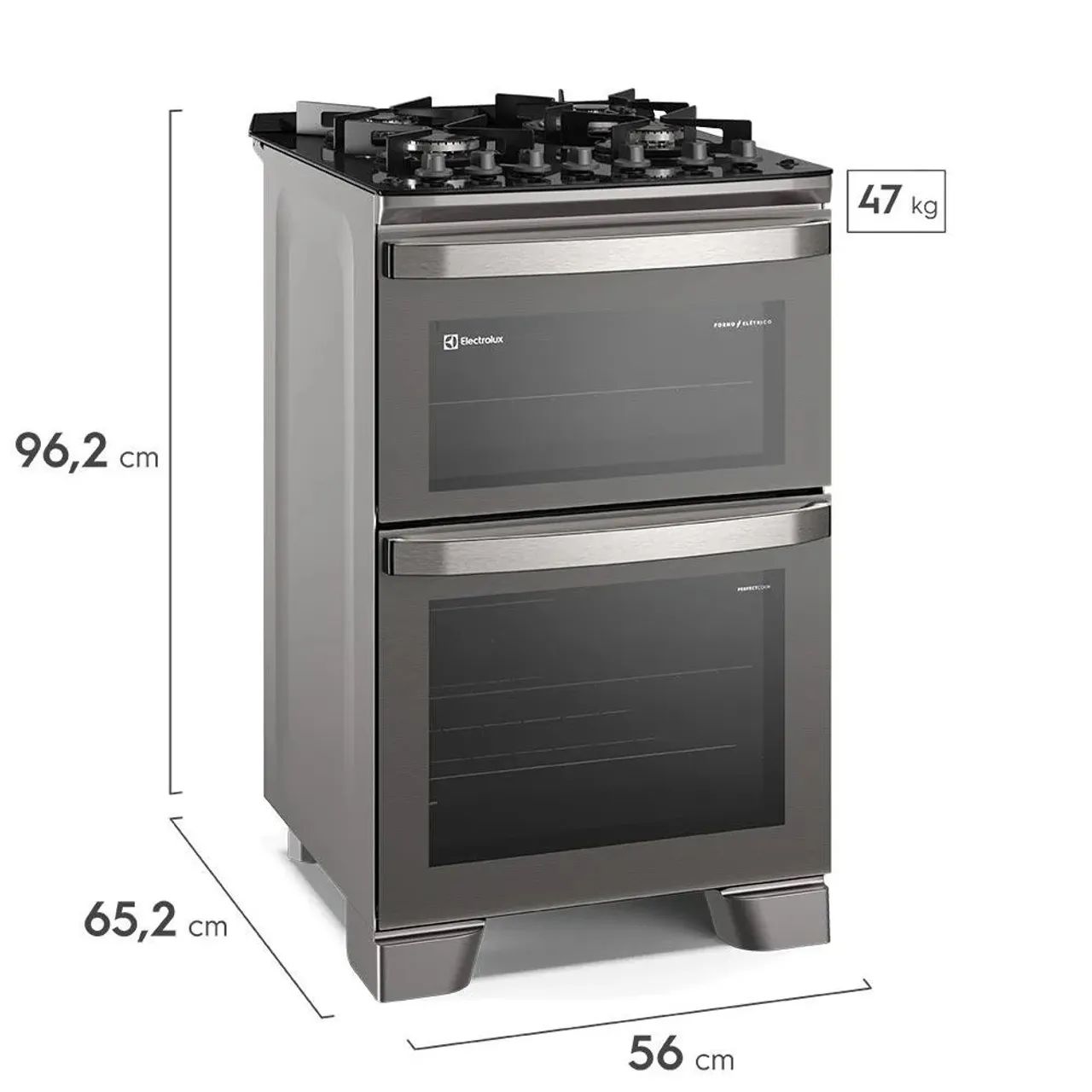 Fogão De Piso Electrolux De 04 Bocas Experience Com Perfectcook360 Prata - Fe4dc - Foto 4