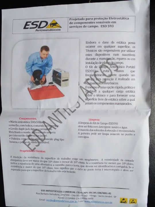 Kit de Campo ESD Antiestático NOVO - 3 UNIDADES - Foto 3