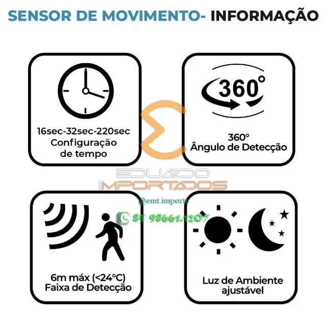 Soquete E27 c sensor de presença Bivolt Max 60W - Foto 4