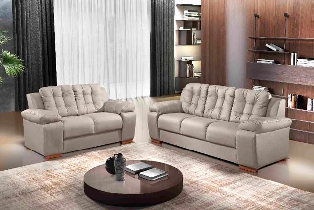 sala escritorio sofa Conjunto Estofado 240 (2x3 Lugares), em Courvin,