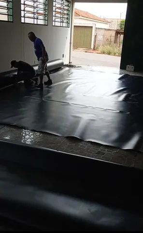 Lona 800 micras Pead Preta Geomembrana 10 x 5,5 - Foto 4