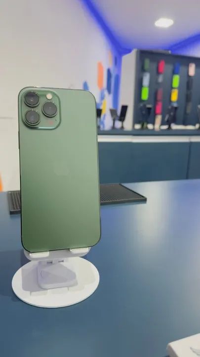 【美品・即購入OK】iPhone 13 Pro グリーン 128GB Iphone 13 Pro Max - 128Gb Verde Saúde de bateria 85% | Loja Física