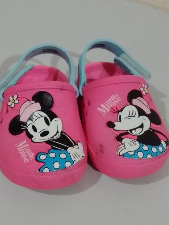 Sandália Minnie Mouse Infantil Babuche 17/18 - Rosa Grendene Kids  - Foto 2