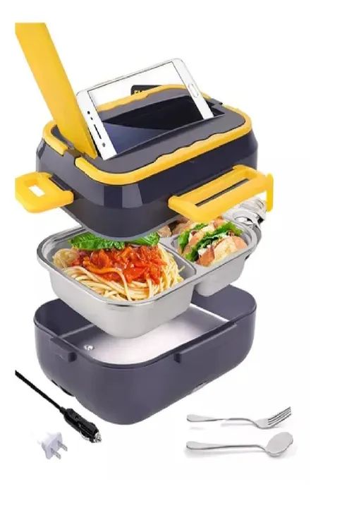 Marmita Elétrica Térmica Bandeja Inox Aquecedor Carro Casa - Foto 5