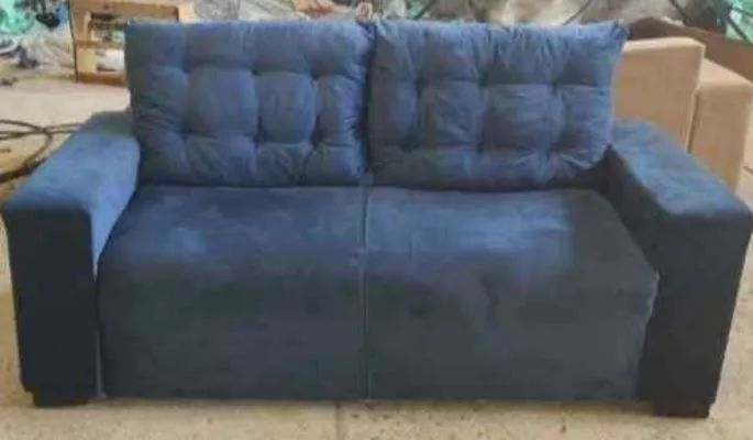 Sofá 3 Lugares em Suede de fábrica  - Foto 3