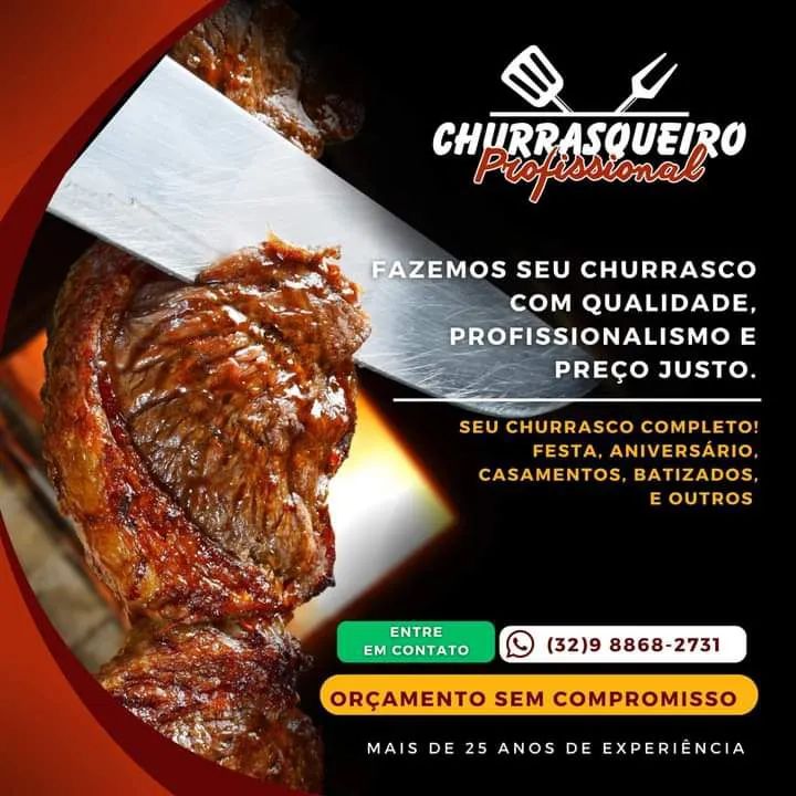 Churrasqueiro Profissional - Seu Churrasco Completo!