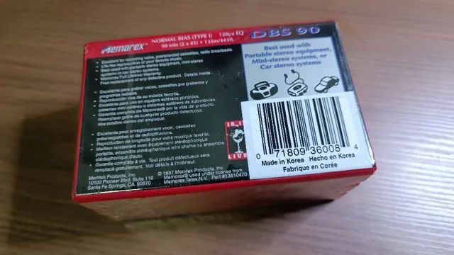 3 Fitas K7 Virgens - Modelo Memorex DBS90 - Lacradas - Foto 3