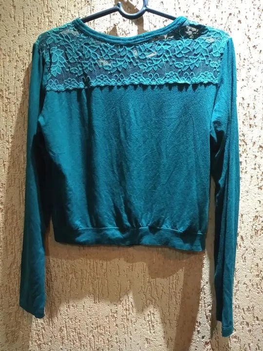 Casaquinho verde com renda - Foto 2