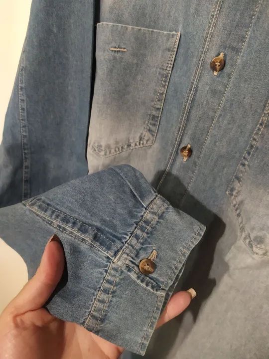 Camisa Jeans 42 - Foto 4