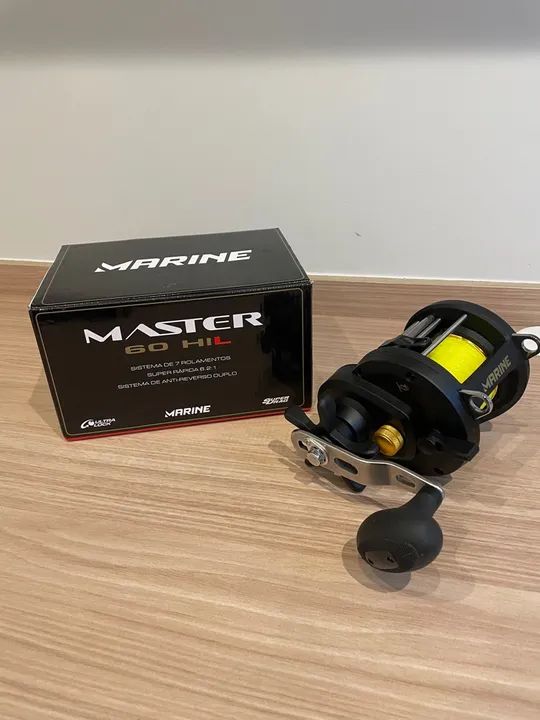 KIT Carretilha Marine Sport Master 60 + Vara de Pesca Giant Catfish X-Force