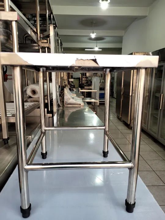 Mesa de Aço Inox para Cozinha Industrial - Nova! - Foto 5