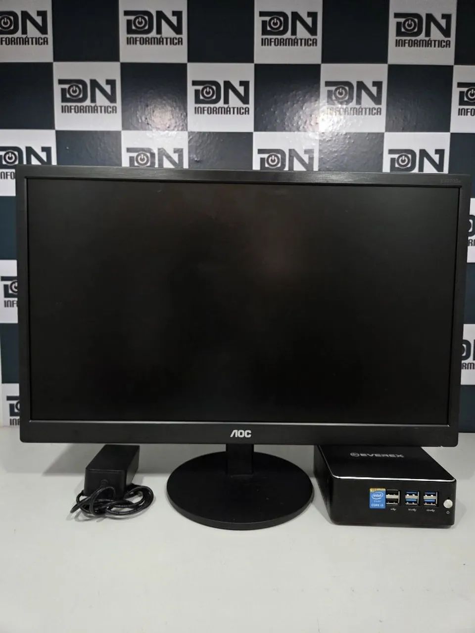 Computador Everex Mini + Monitor 22 polegadas 