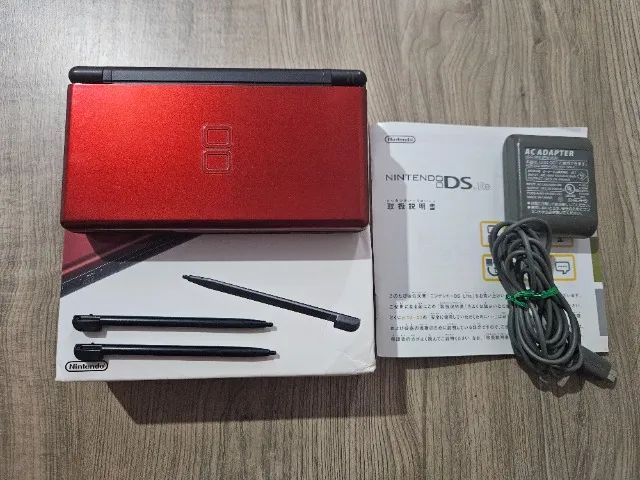 Nintendo DS Lite Crimson Black Completo com Caixa