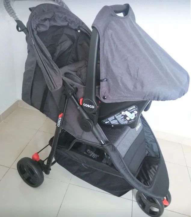 Carrinho + bebê conforto ( semi novo) - Foto 3