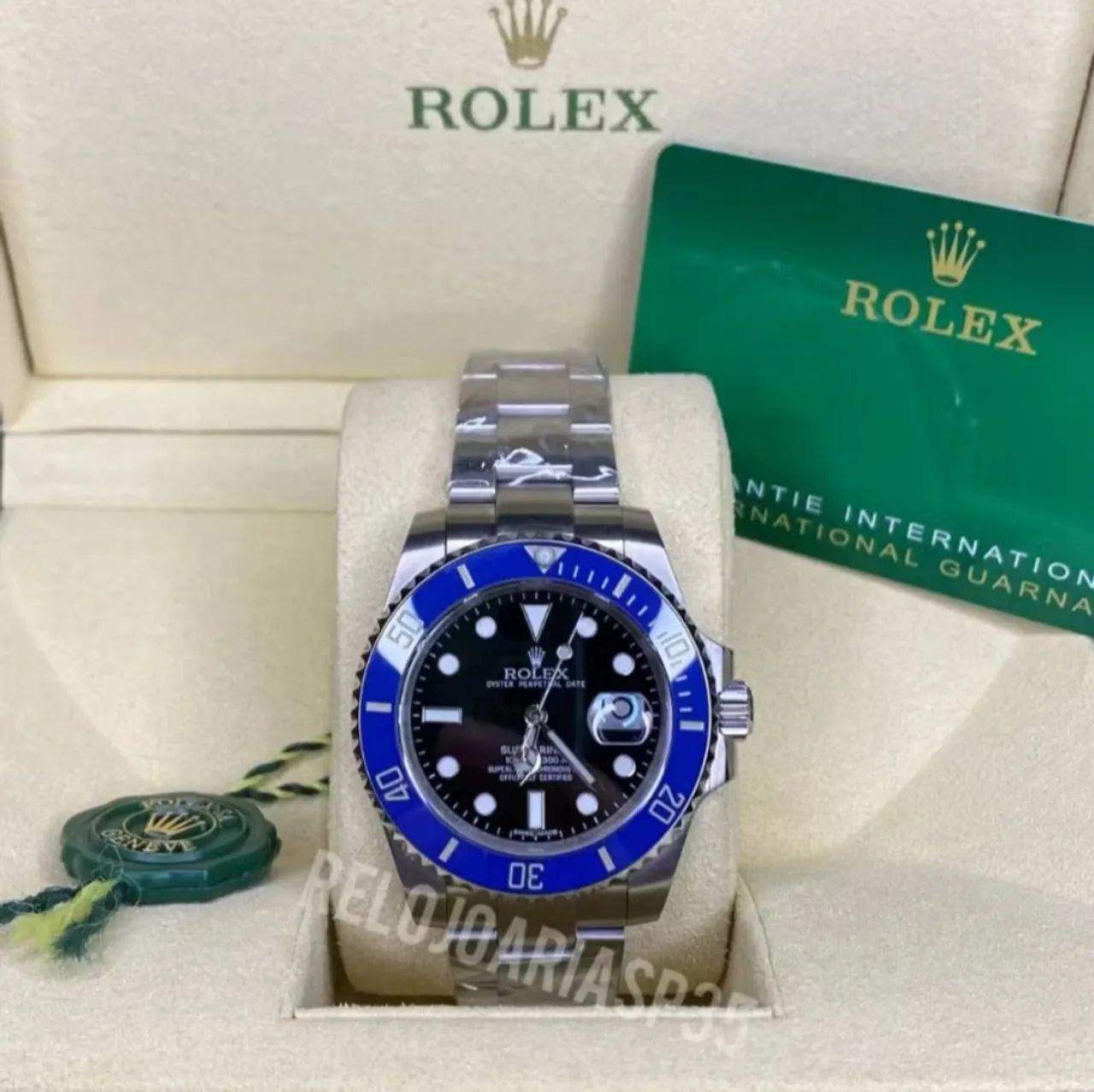 Rolex Submariner bezel azul visor preto linha Premium AAA+suíço - Foto 2