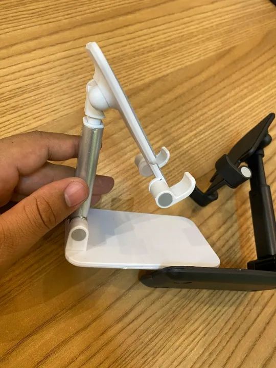 Suporte Ergonômico Dobravel Portátil Celular Ajustável Mesa - Foto 2
