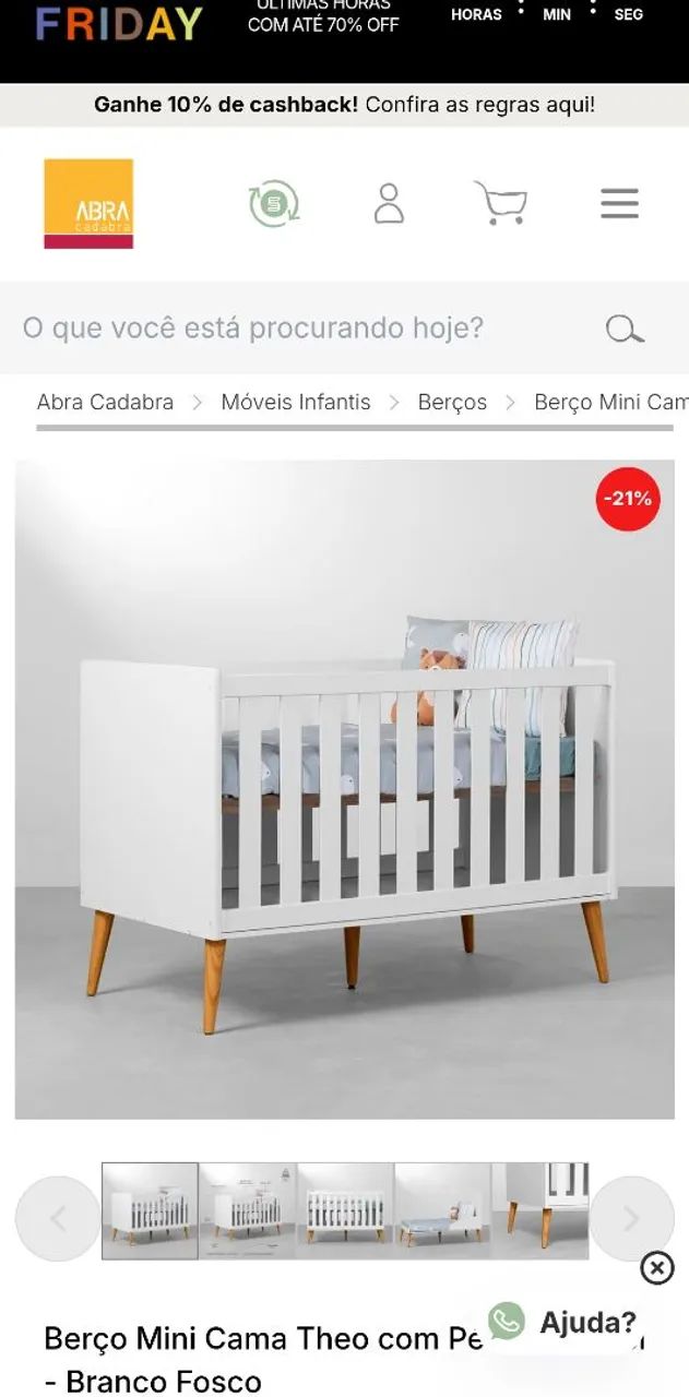 Berço Mini Cama Theo 3 em 1