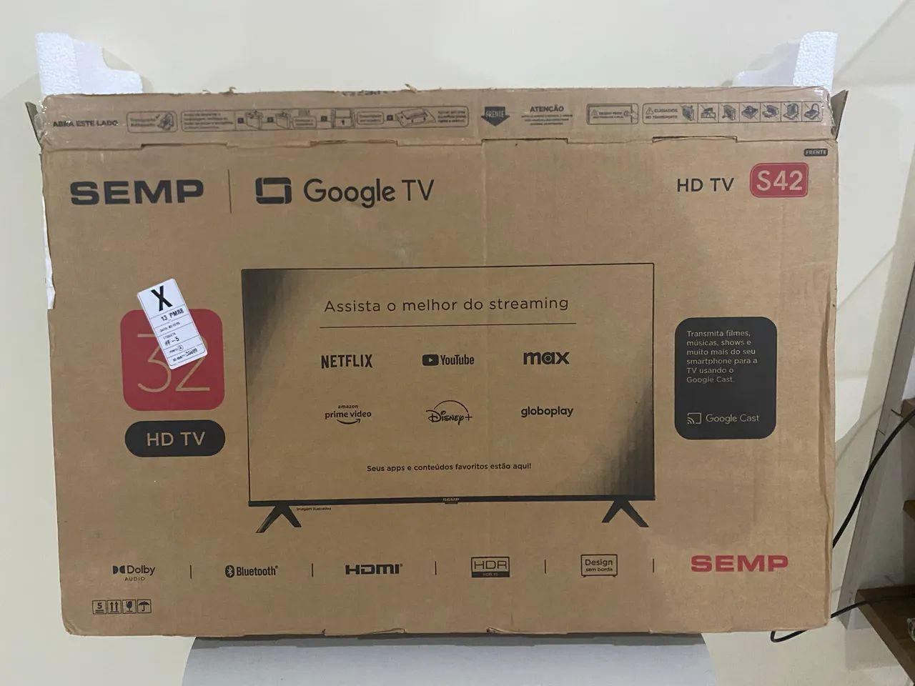 Caixa para TV  de 32 polegadas Vazia - para Mudança - 15,00