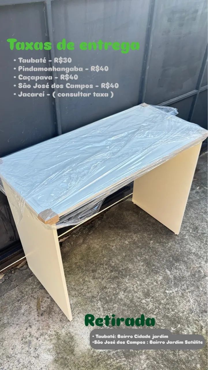 Mesa de Escritório Nova - Entrega e Retirada