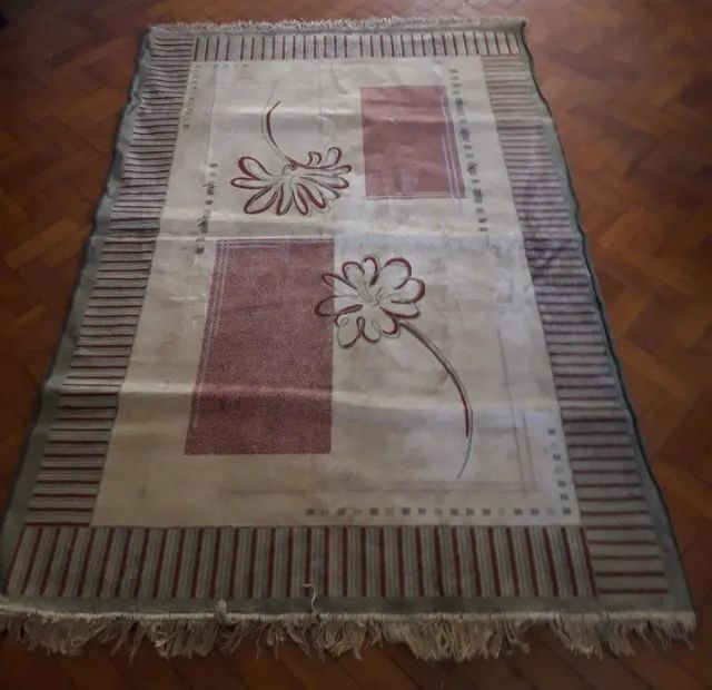Tapete Belga Alpes 1.40 X 2.00 Algodão E Viscose Lindo Para Seu Ambiente