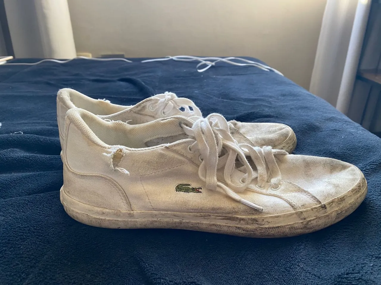 Tênis Lacoste Branco Usado