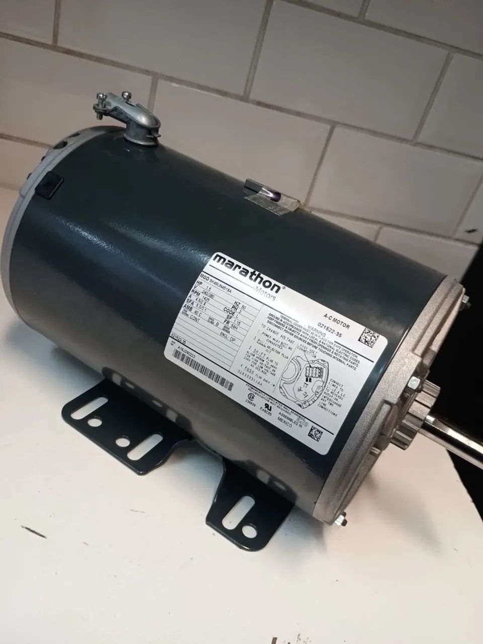 Motor Elétrico Marathon 1,5 HP 1425 RPM 240/280V