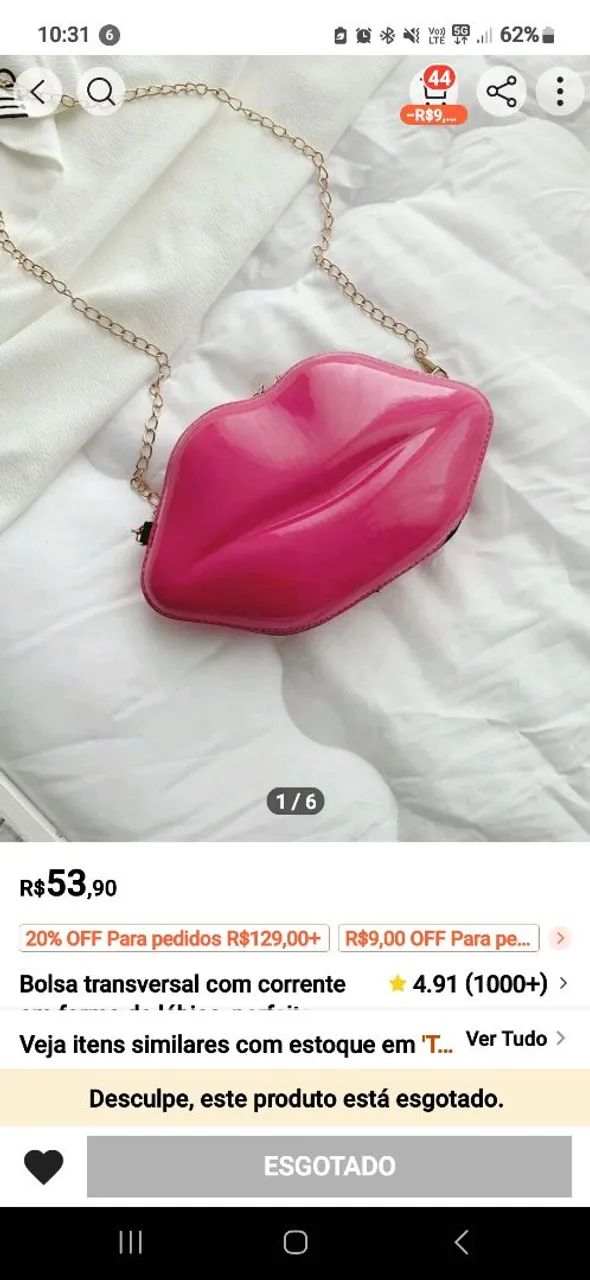 Bolsa de ombro preta com detalhes em strass - Foto 2