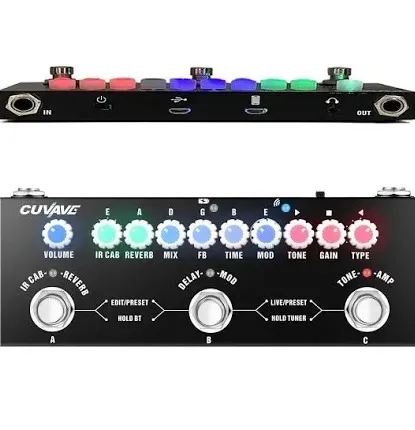 Pedal Multiefeitos CUVAVE Guitarra/Baixo - IR Cab