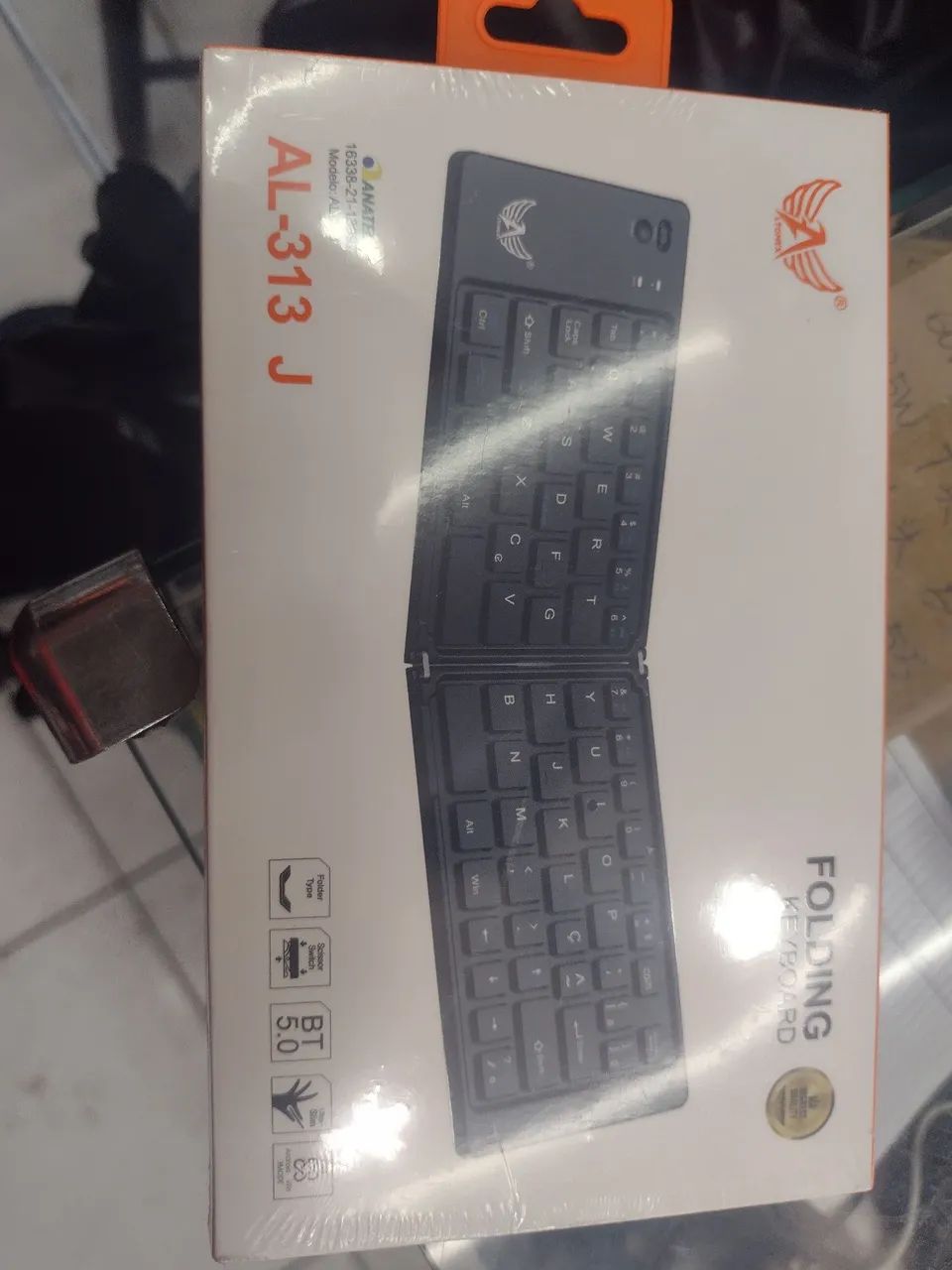 Teclado Bluetooth Dobrável para Celular - Novo