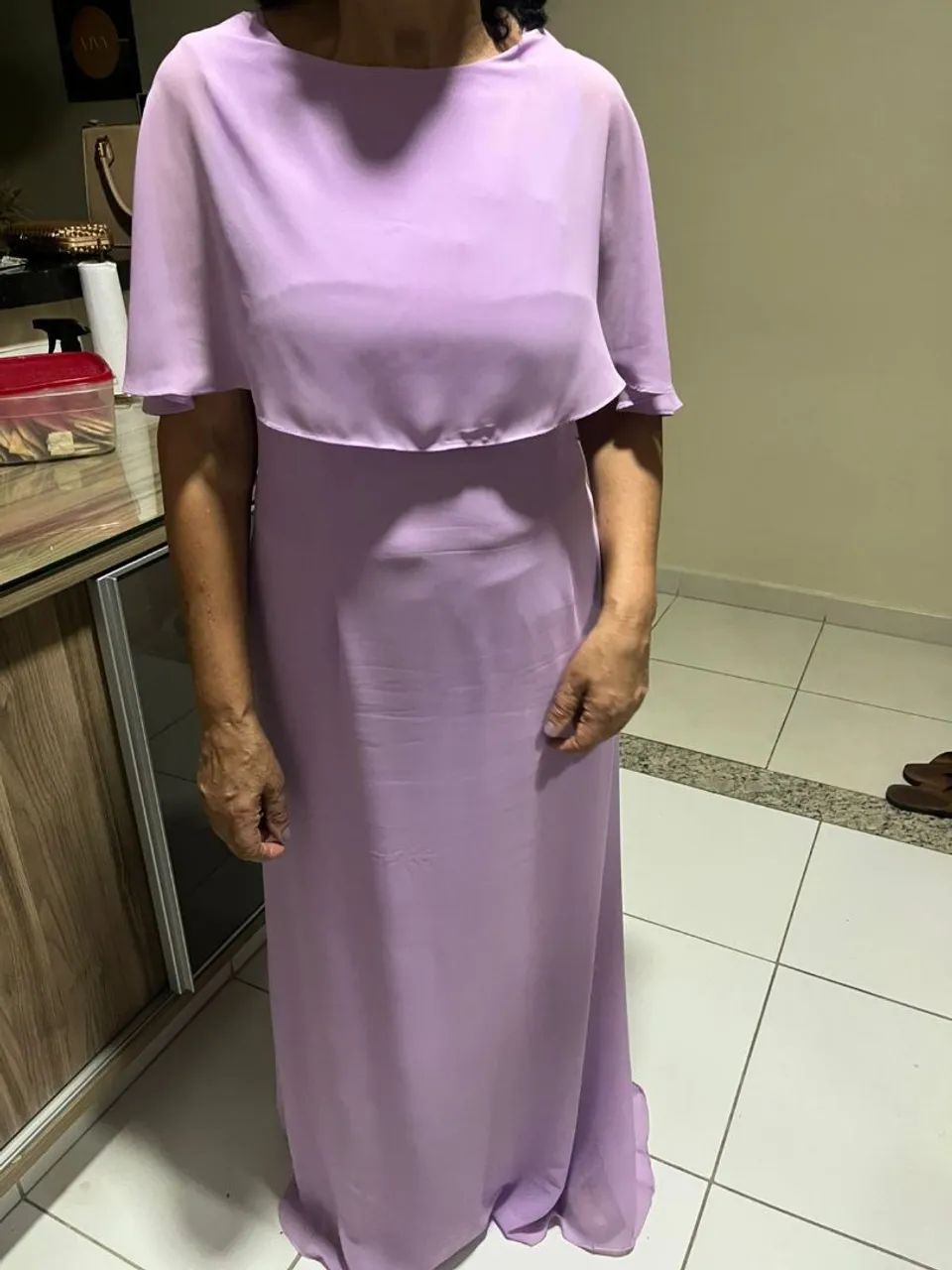 Vestido de festa lilás senhora 