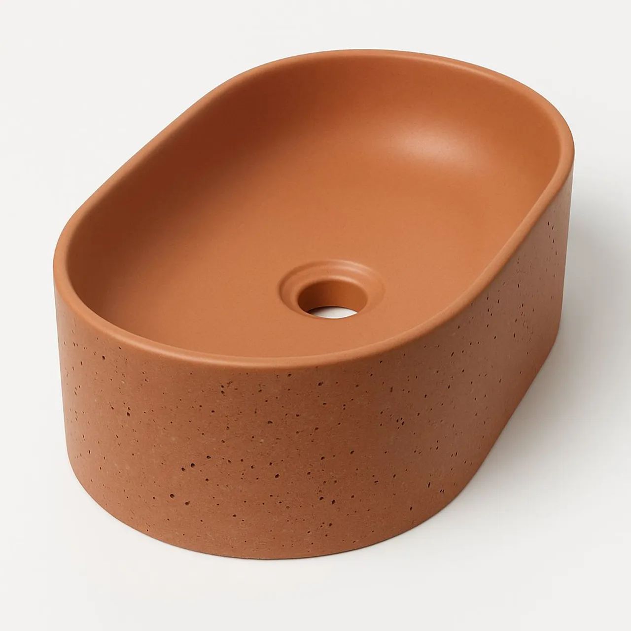 Cuba de Banheiro Oval em Concreto