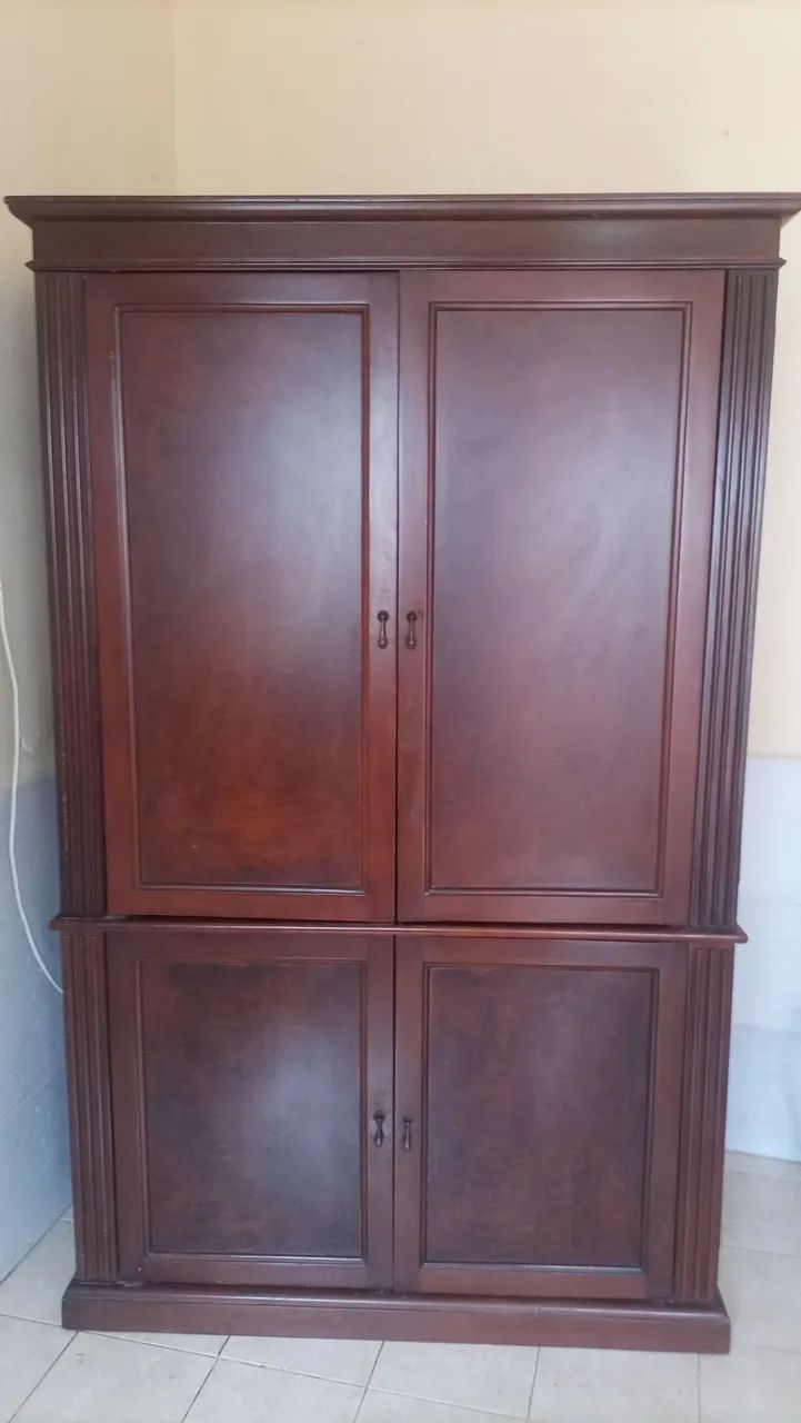 Aemoir Armário de madeira com portas e prateleiras - Foto 3