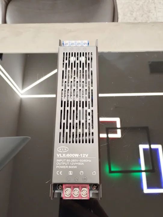 Fonte de Alimentação LED 600W 12V 50A