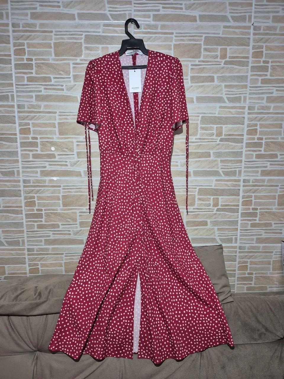 Vestido vermelho de bolinha PP