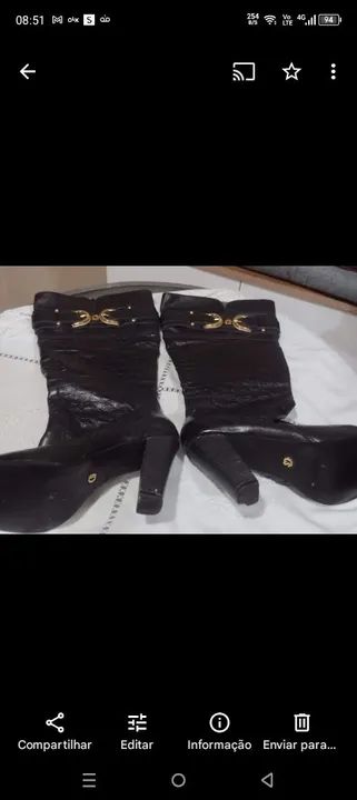 Botas de cano alto pretas