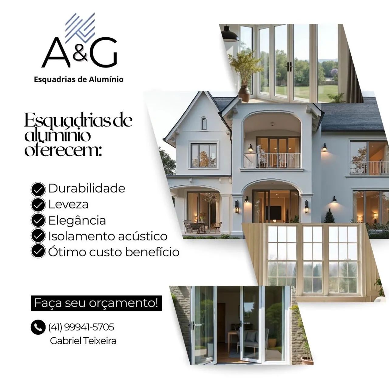 Esquadria de alumínio e janela temperado. A&G Esquadrias! - Foto 2