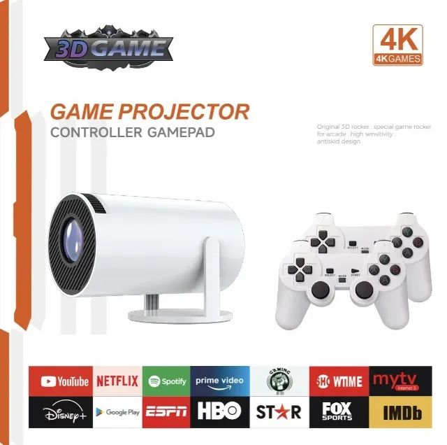 Projetor Profissional 2 em 1 com 10.000 Jogos e controles sem fio 2.4 - Foto 6