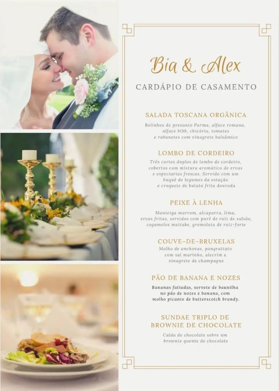 Cardápio casamento  - Foto 5