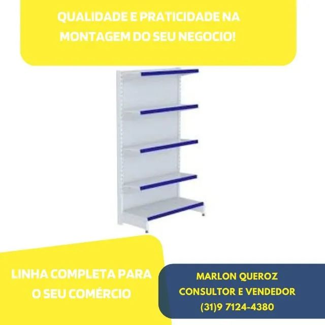 Gondola de Parede 1,00x1,70M 30x40 Nova 