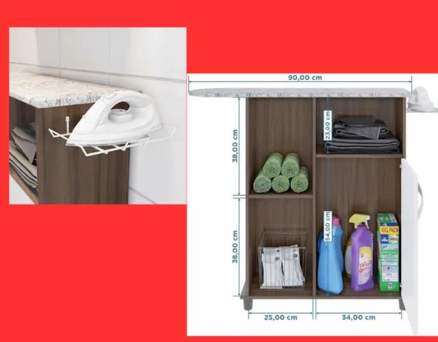 Tábua de Passar Roupas com Organizador Multiuso (ENTREGAS EM ATÉ 24h) - Foto 2