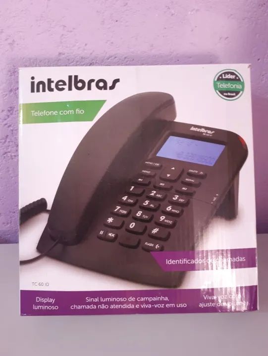 Telefone com Fio TC60 ID Preto Intelbras - Excelente como Novo - Foto 5