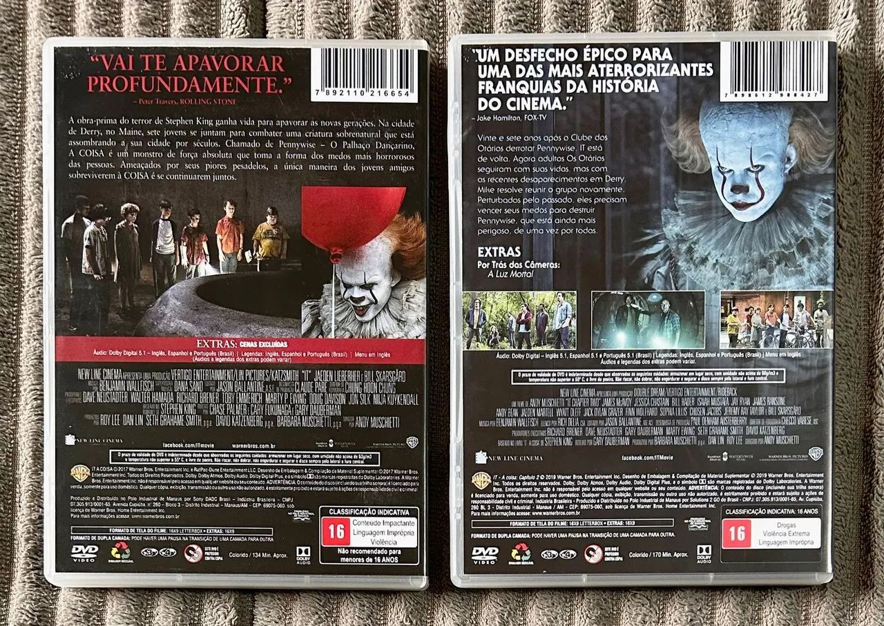 It a Coisa 1 e 2 Lote DVDS - Foto 2