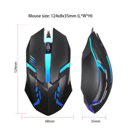 Mouse Gamer Com Fio Lehmox Led Rgb - Foto 5