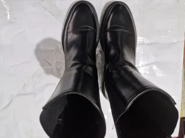 Bota Couro Tratorada Coturno Zara Original